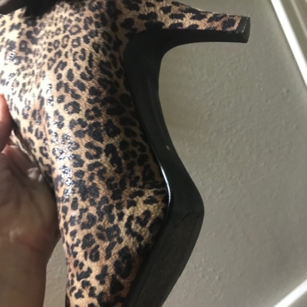 Faux Leopard Print Ankle Boots - Picture 2 of 3